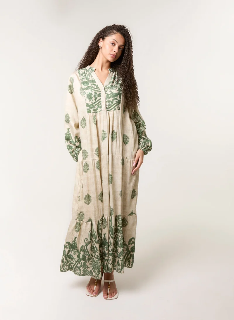 بلو فانيلا Vintage-Inspired Long Dress
